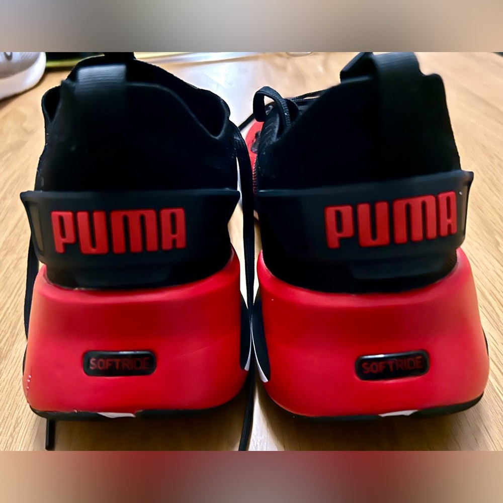 Puma Men's Black and Red Athletic Shoes - Picture 6 of 10